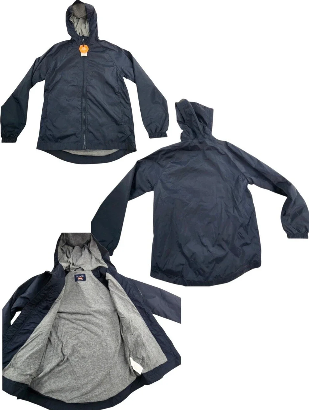 5pc Children's Place Hooded Windbreaker Jacket & Long Sleeve Shirts
